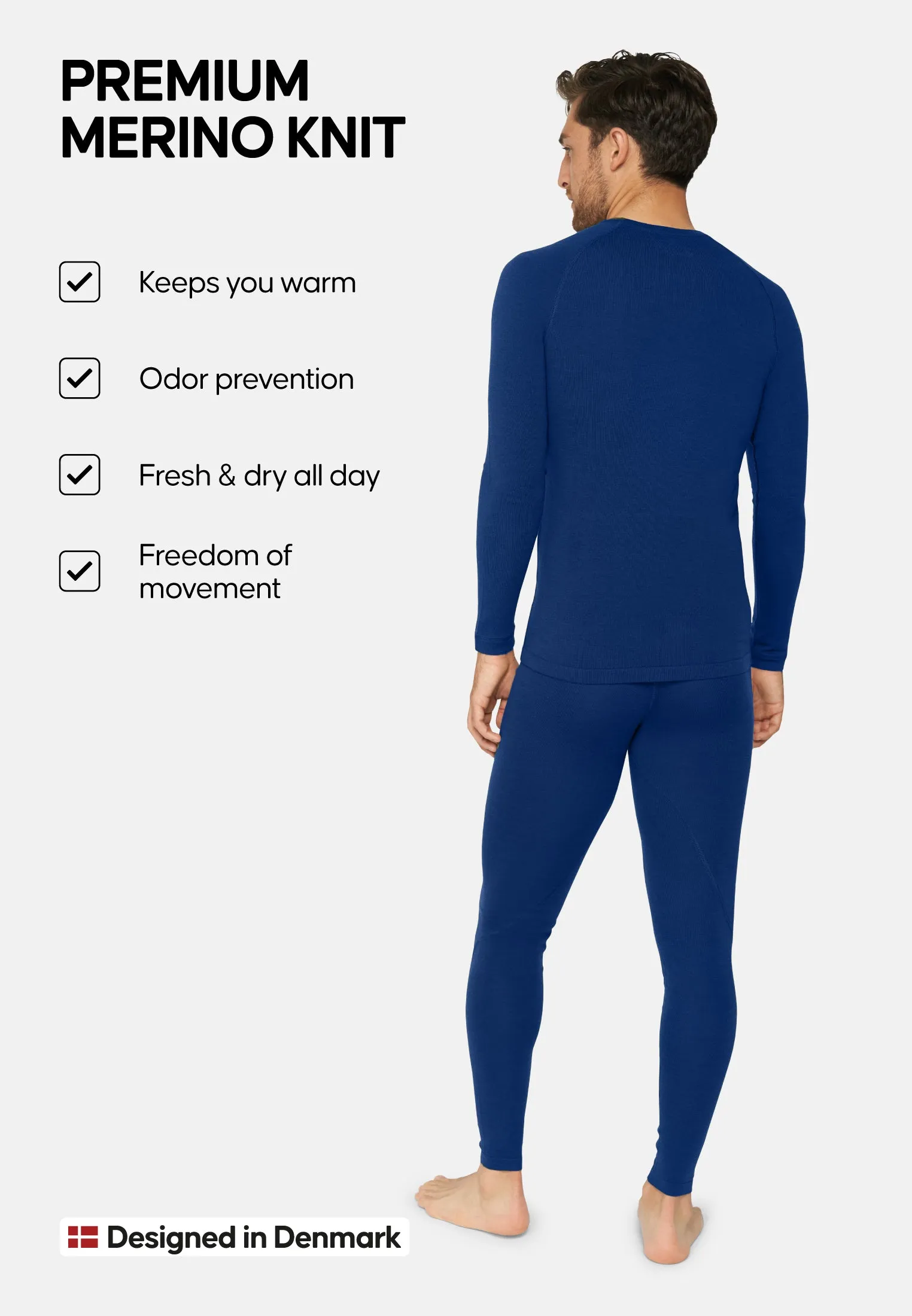 MERINO WOOL BASE LAYER SET FOR MEN