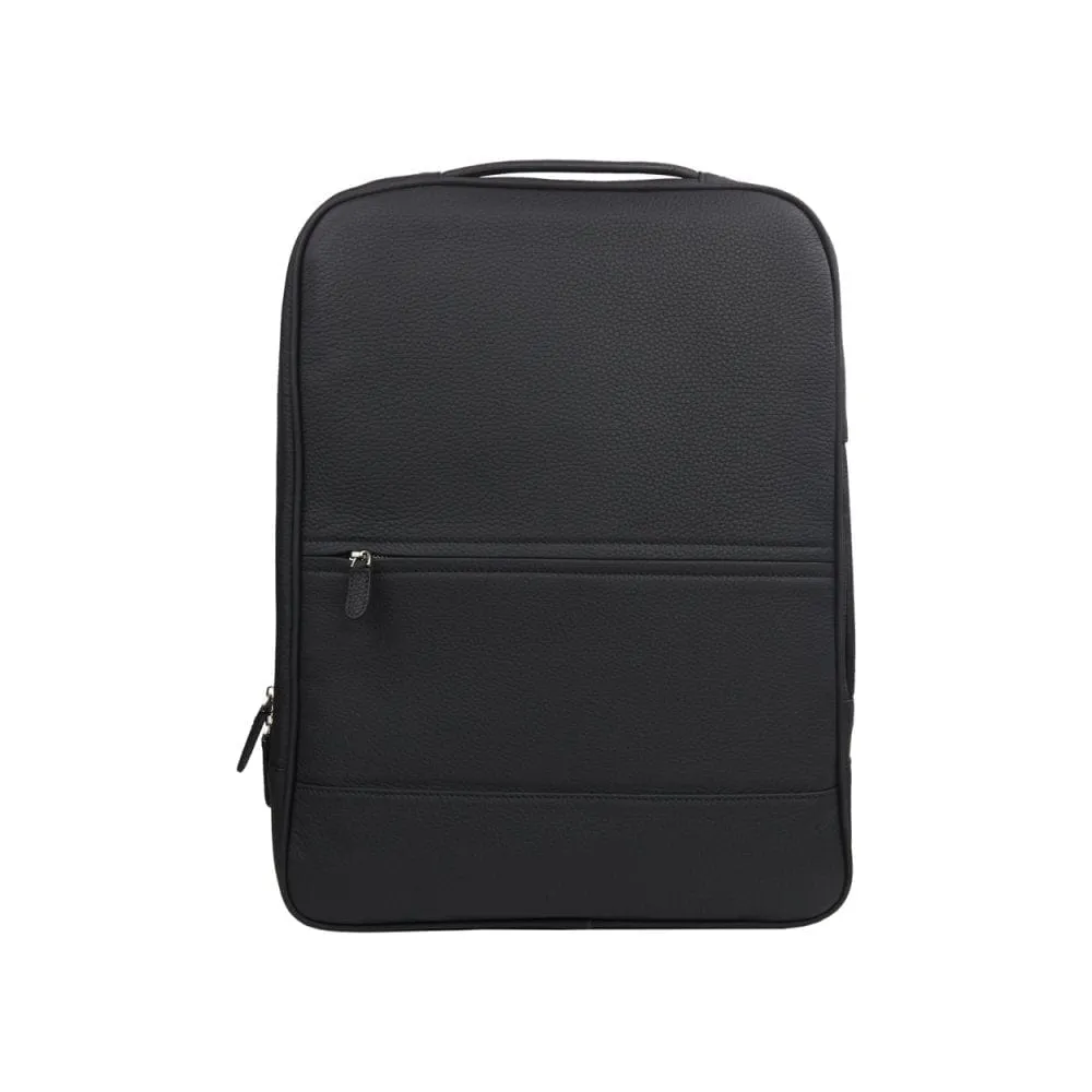 Metropolitan Leather 15" Laptop Briefcase And Backpack - Black
