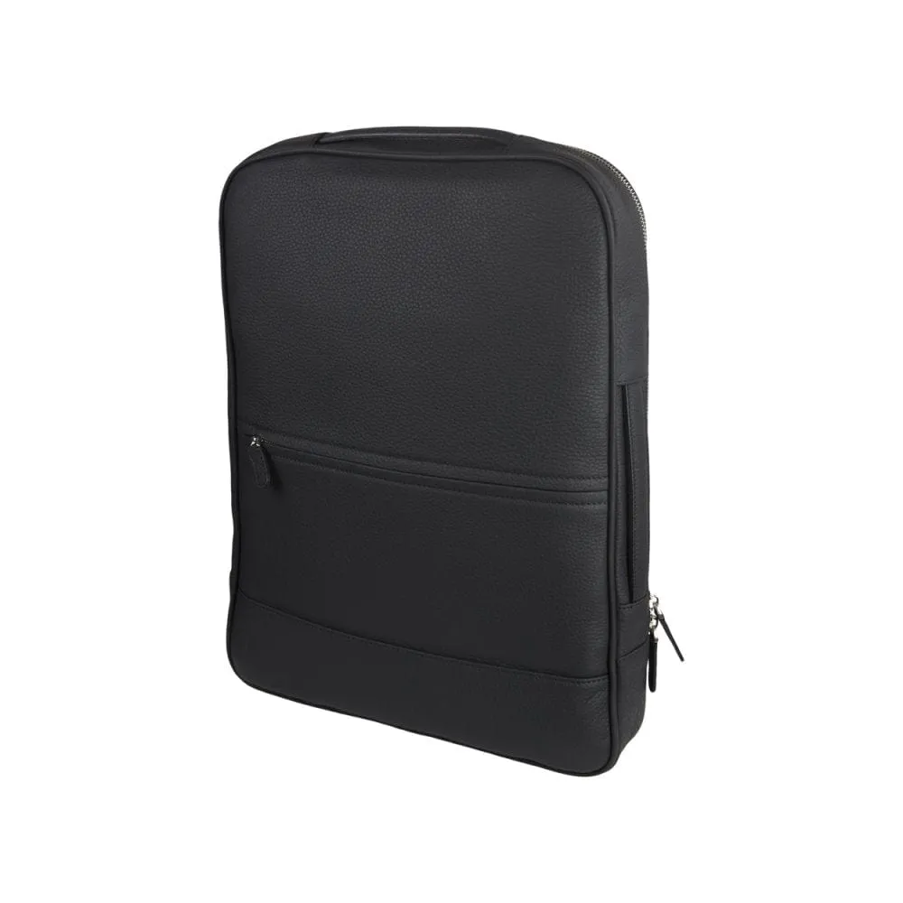 Metropolitan Leather 15" Laptop Briefcase And Backpack - Black