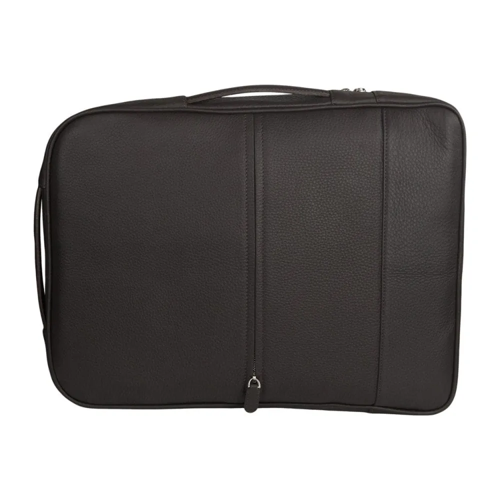 Metropolitan Leather 15" Laptop Briefcase And Backpack - Brown