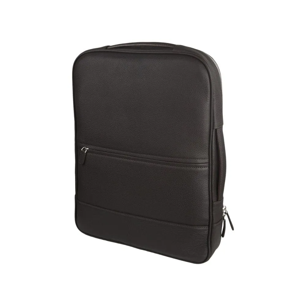 Metropolitan Leather 15" Laptop Briefcase And Backpack - Brown