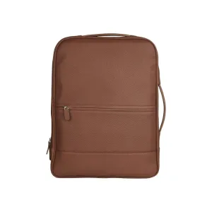 Metropolitan Leather 15" Laptop Briefcase And Backpack - Tan