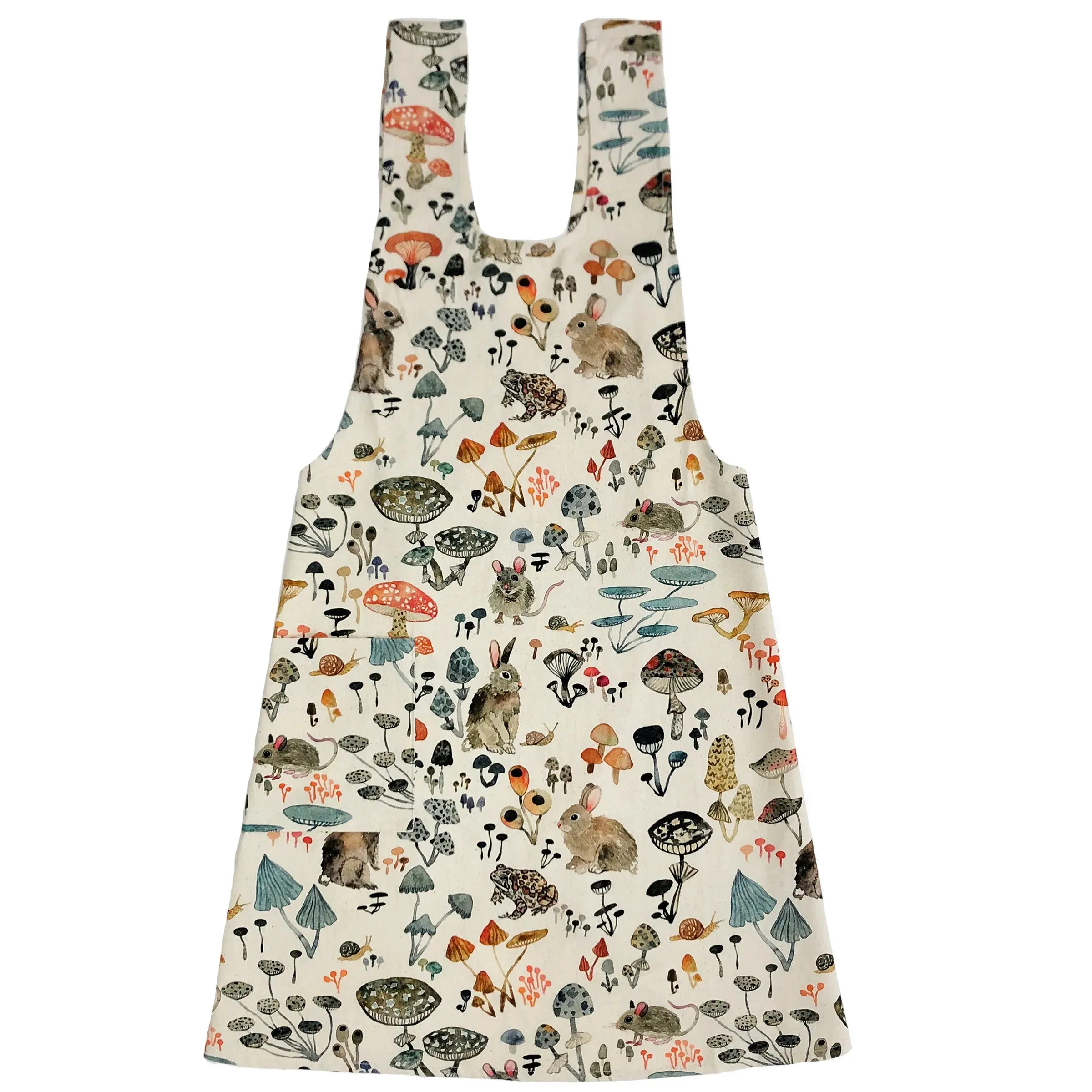 Mushroom Valley Cotton Pinafore Apron