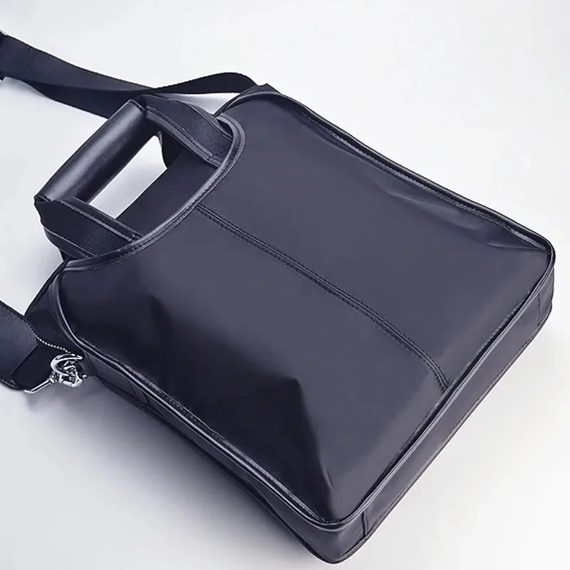 New Men's Bags Zipper Single Shoulder Bags Oxford Fabric Business Briefcases Messenger Bags Vertical Men's Bags Casual Handbags