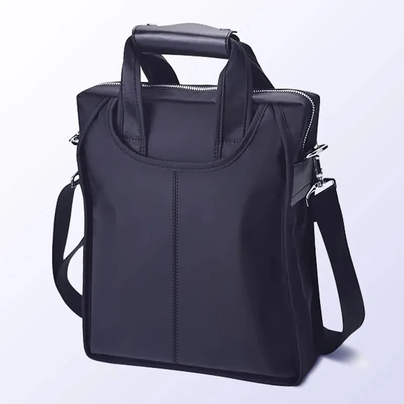 New Men's Bags Zipper Single Shoulder Bags Oxford Fabric Business Briefcases Messenger Bags Vertical Men's Bags Casual Handbags