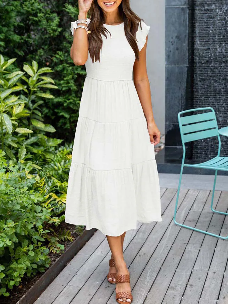 OCHRE Ruched Long Party Dress