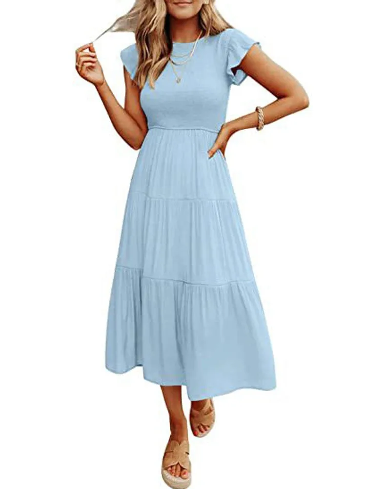 OCHRE Ruched Long Party Dress