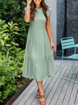 OCHRE Ruched Long Party Dress