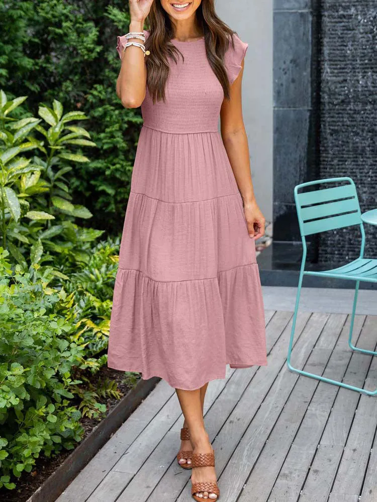 OCHRE Ruched Long Party Dress