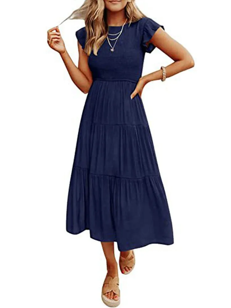 OCHRE Ruched Long Party Dress