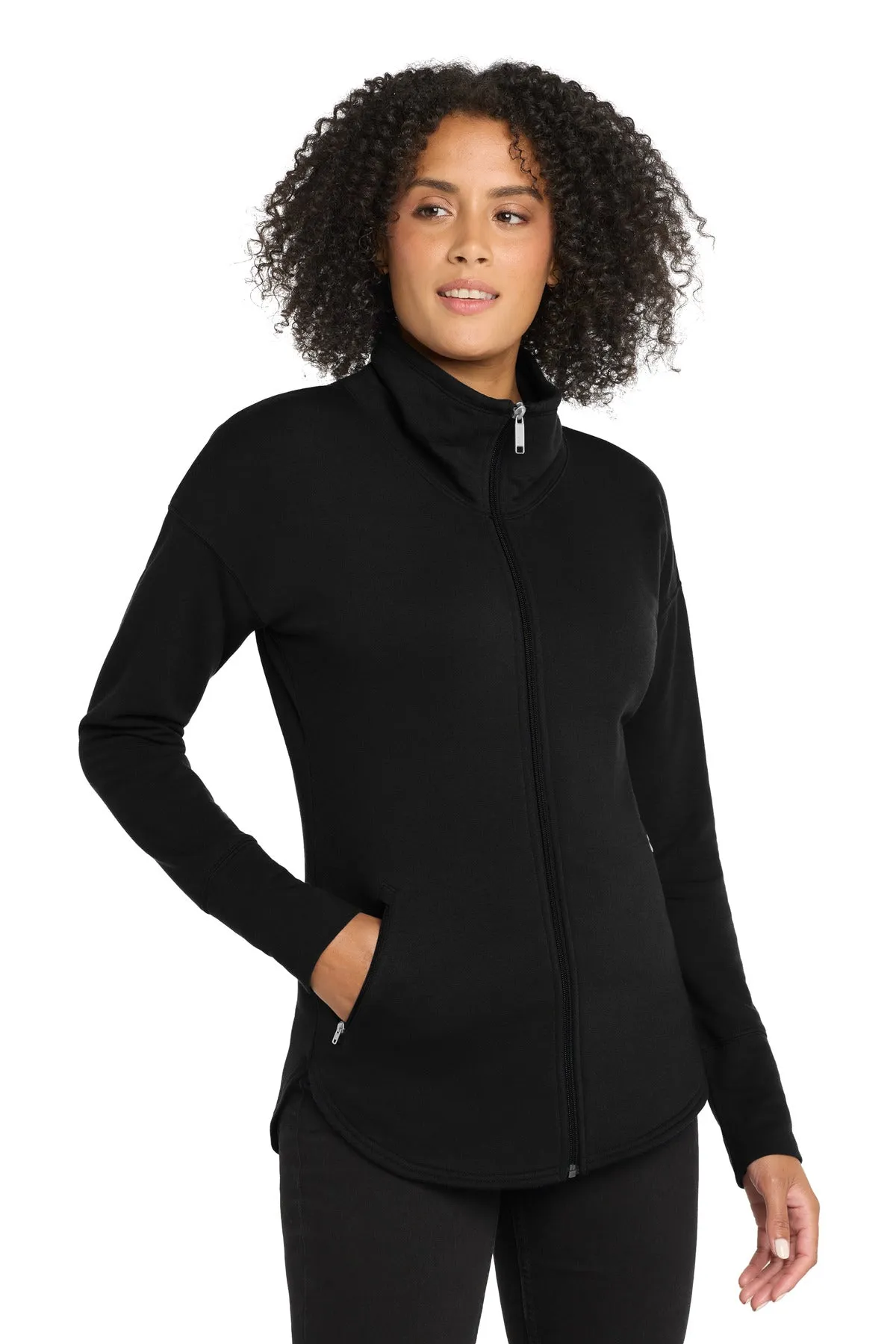 OGIO  Women's Luuma Full-Zip Fleece. LOG812 Blacktop