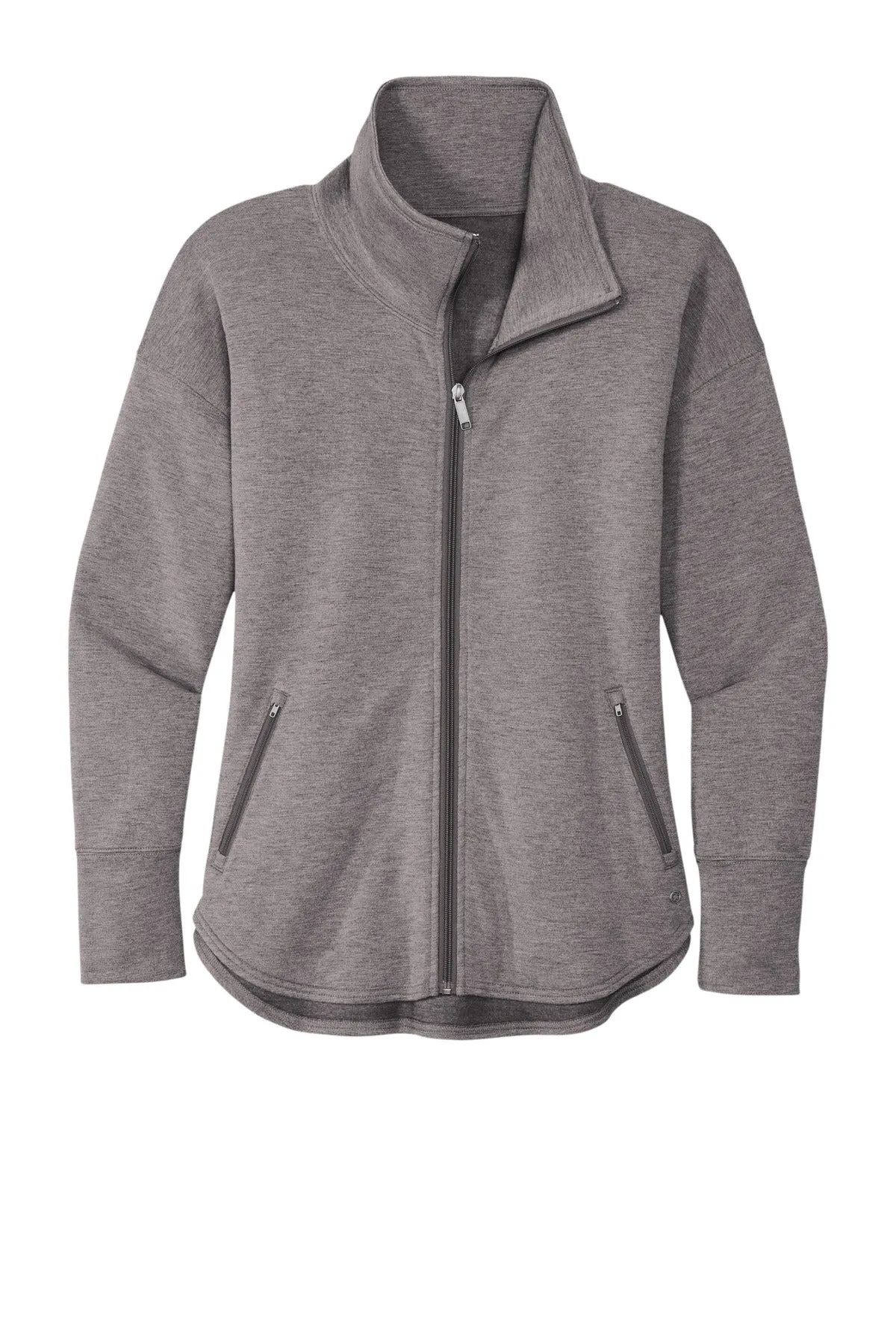 OGIO  Women's Luuma Full-Zip Fleece. LOG812 Petrol Grey Heather