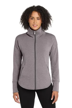 OGIO  Women's Luuma Full-Zip Fleece. LOG812 Petrol Grey Heather