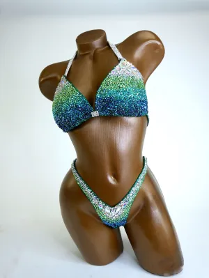 Olympia Ombre Figure Competition Suit