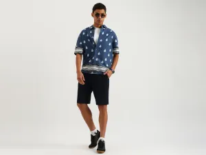 Oversized Fit Spread Collar Coconut Print Shirt