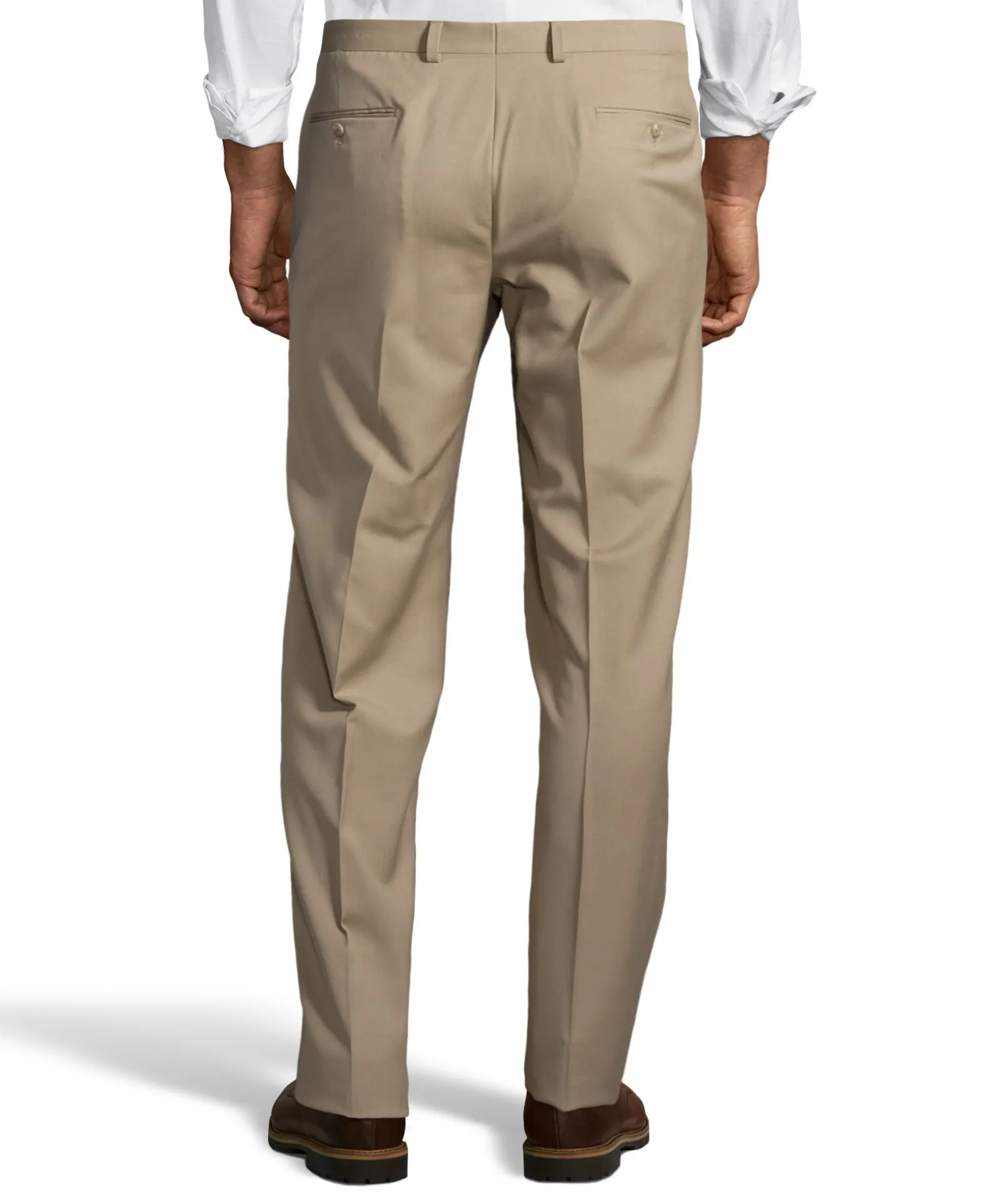 Palm Beach 100% Wool Gabardine Tan Pleated Pant