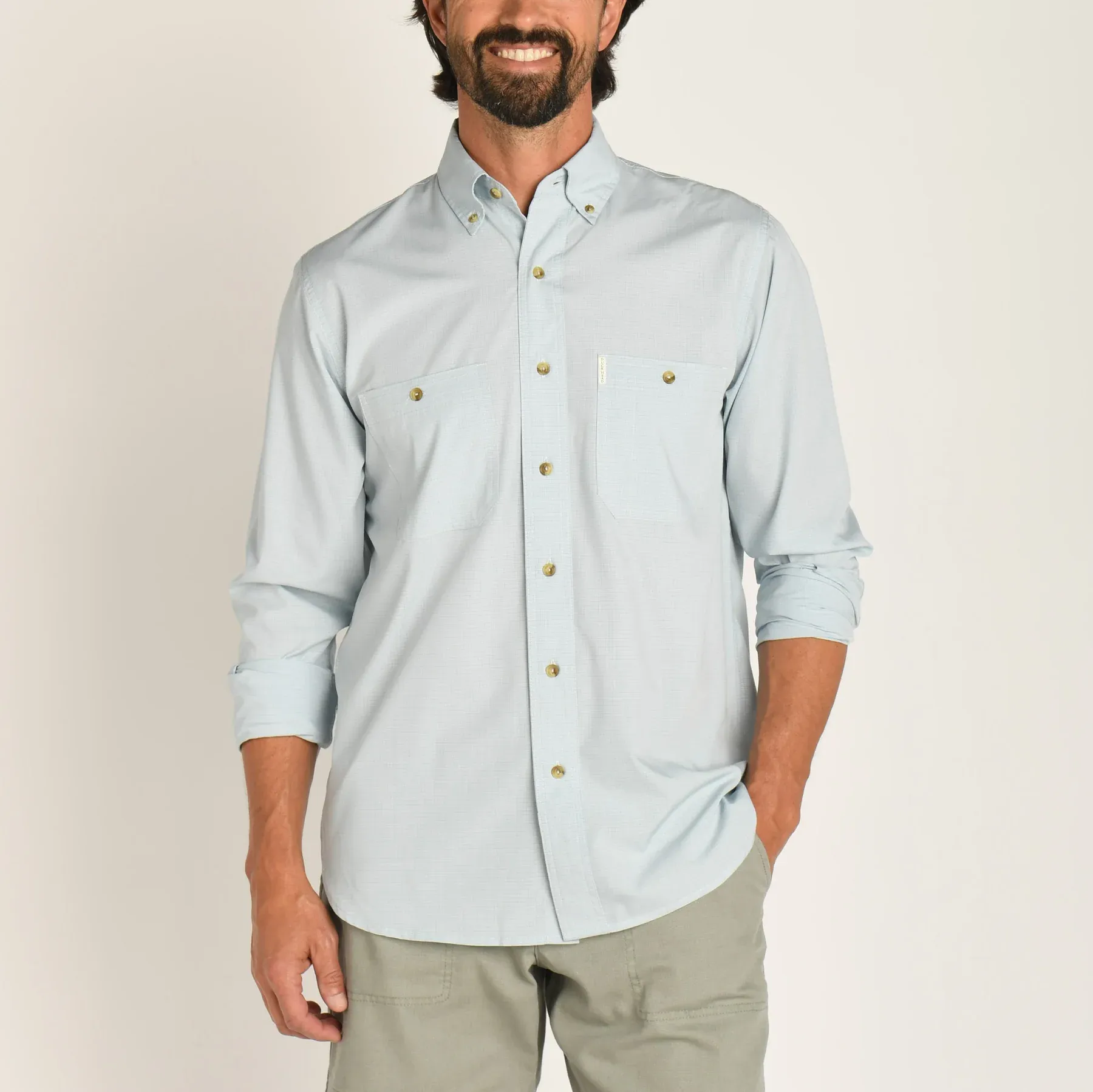 Performance Poplin Guide Shirt (Light Blue)