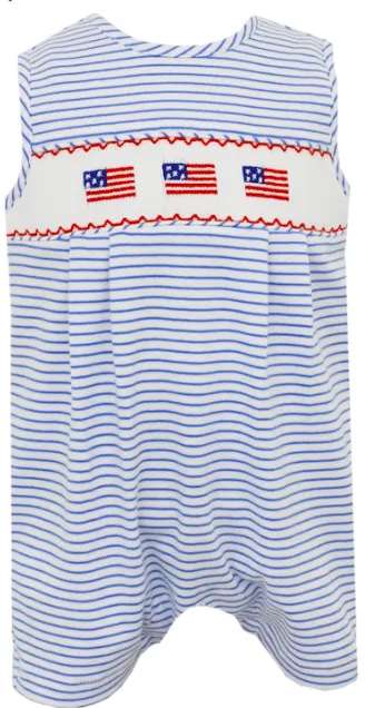 Petit Bebe 4th of July Smocked Dress