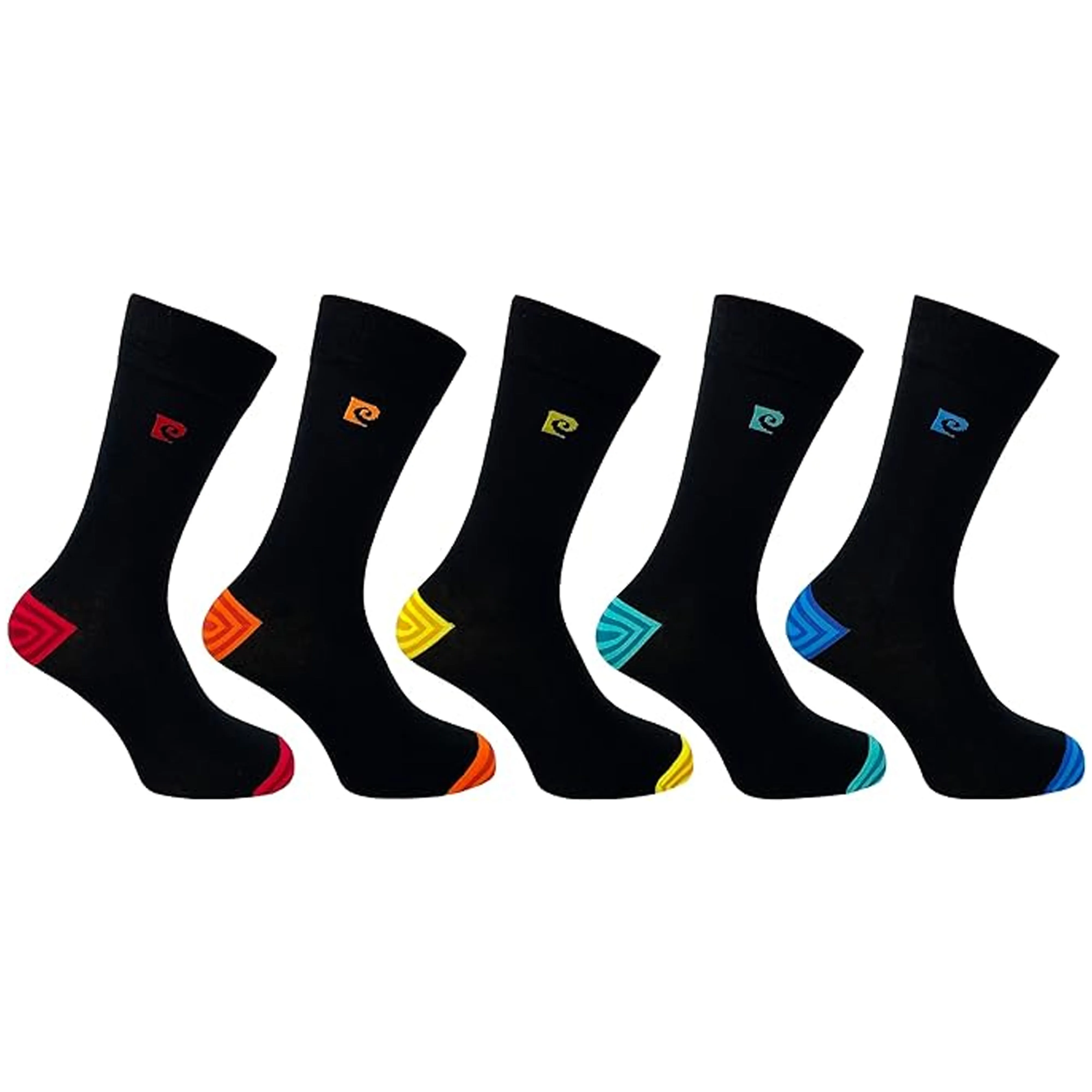 Pierre Cardin 5 Pack Bamboo Socks - Spot & Stripe