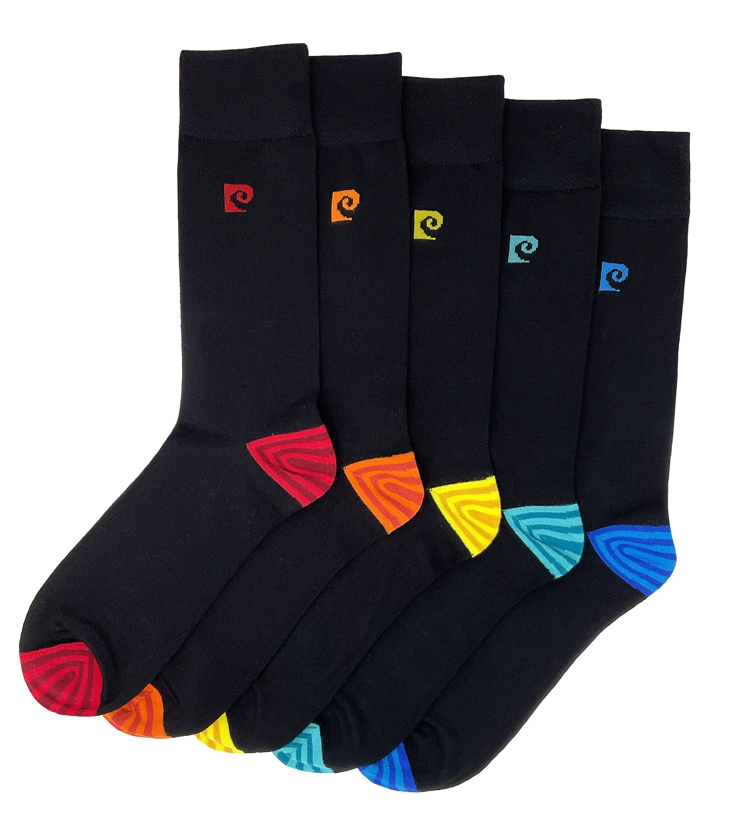 Pierre Cardin 5 Pack Bamboo Socks - Spot & Stripe