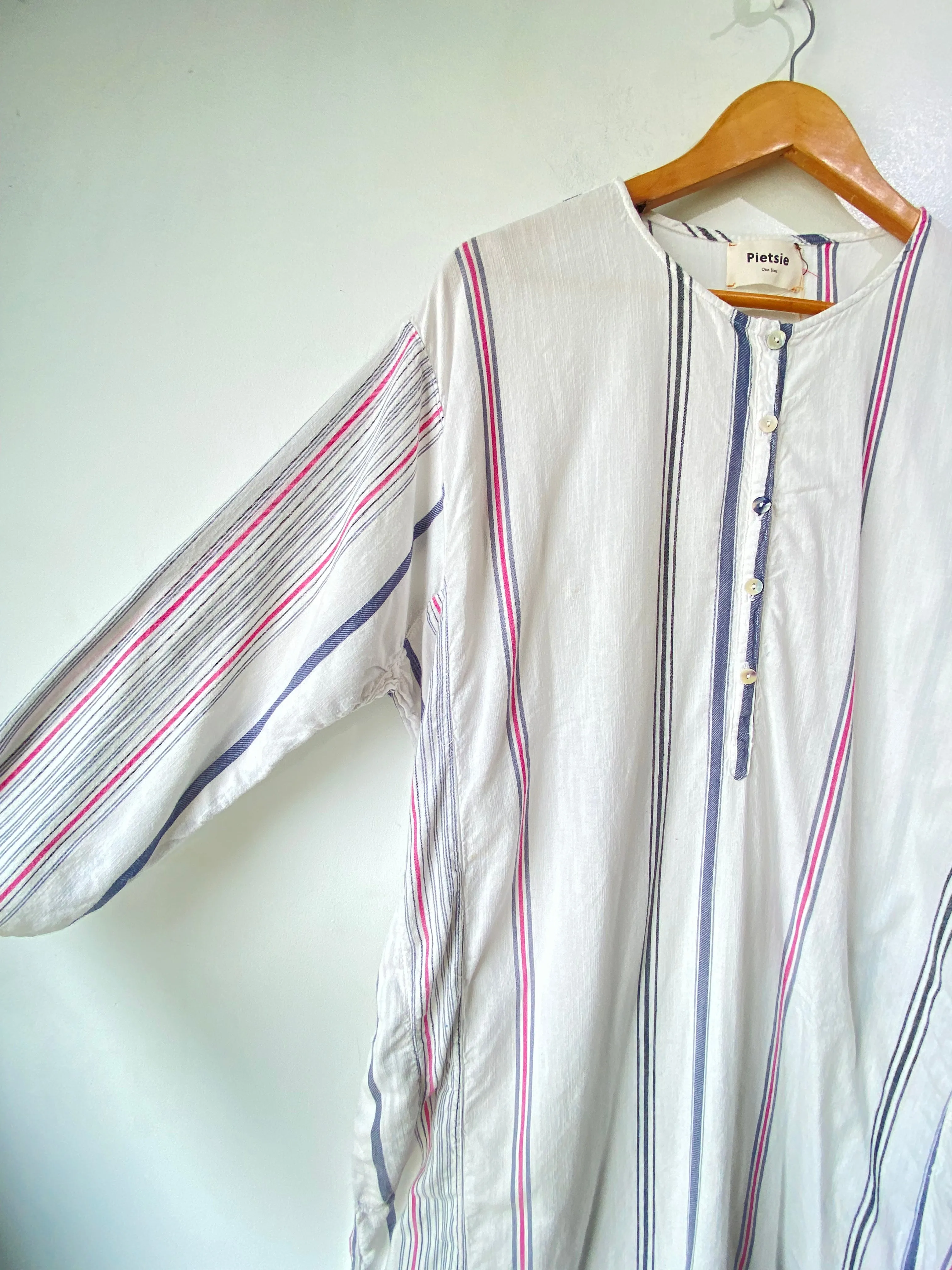 Pietsie Pink & Blue Stripe Dress