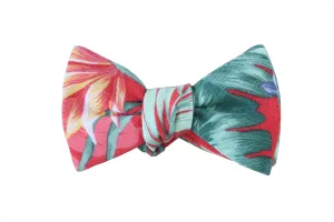 Pink Tropical Bow Tie