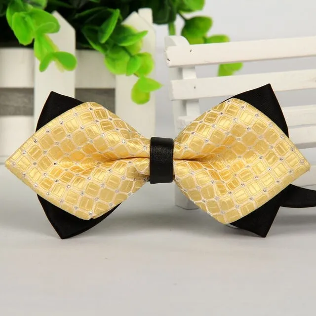 pointed 12cm*6cm men tie bow ties 2014 Blue jacquard silk bowties luxury gravatas borboleta bulk lot Wholesale