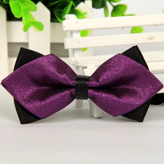 pointed 12cm*6cm men tie bow ties 2014 Blue jacquard silk bowties luxury gravatas borboleta bulk lot Wholesale