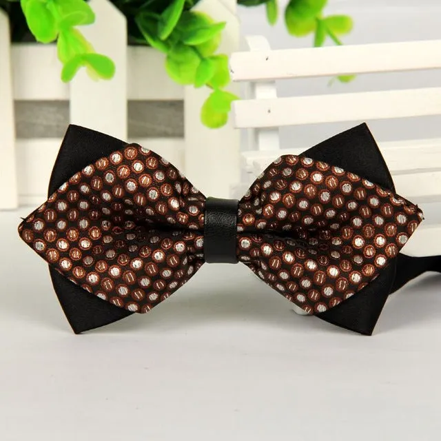 pointed 12cm*6cm men tie bow ties 2014 Blue jacquard silk bowties luxury gravatas borboleta bulk lot Wholesale