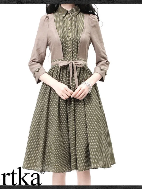 polka dotted Audrey dress