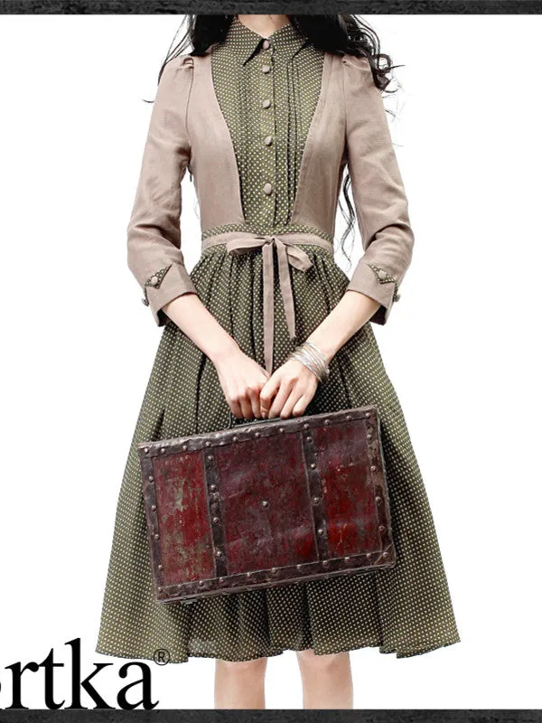 polka dotted Audrey dress