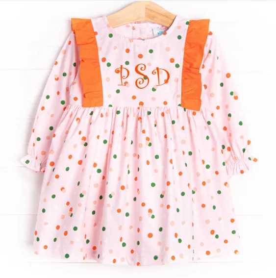 Polka Party Dress, Pink