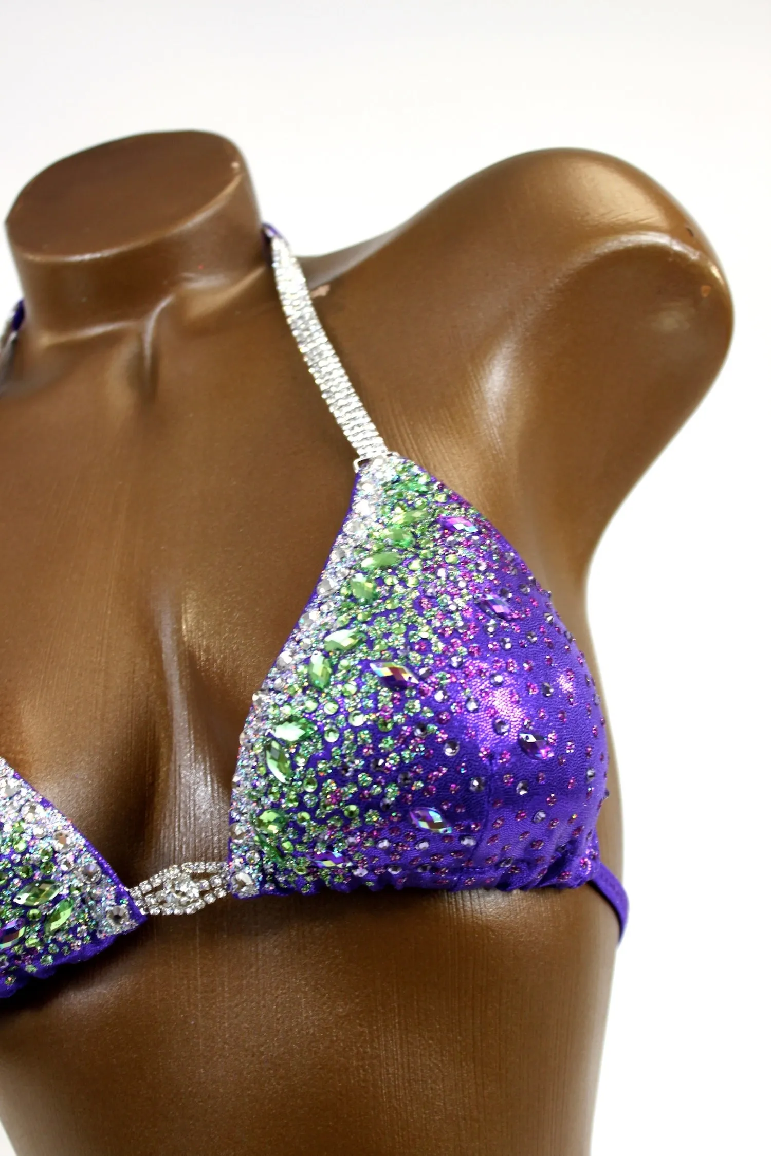 Purple Green Ombre Bikini Suit
