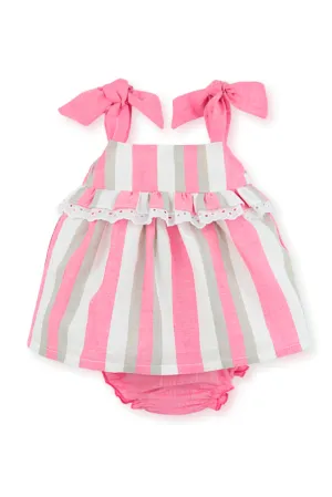 "Alessia" Striped Linen Dress & Bloomers
