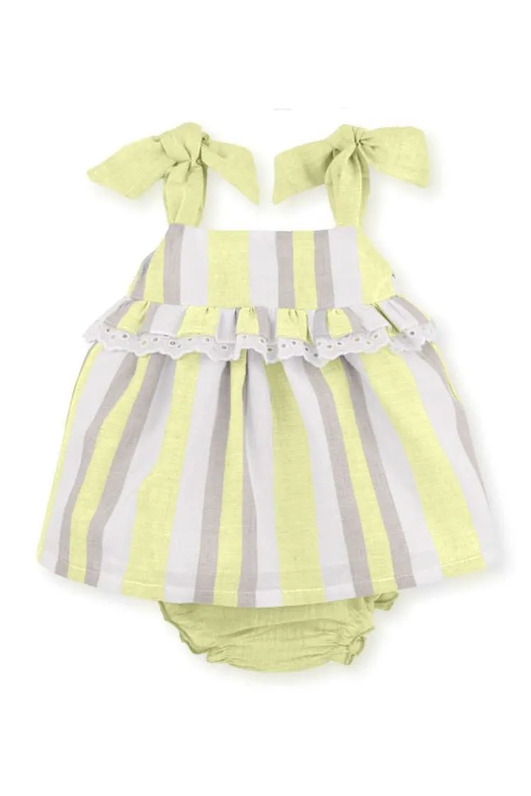 "Alessia" Striped Linen Dress & Bloomers