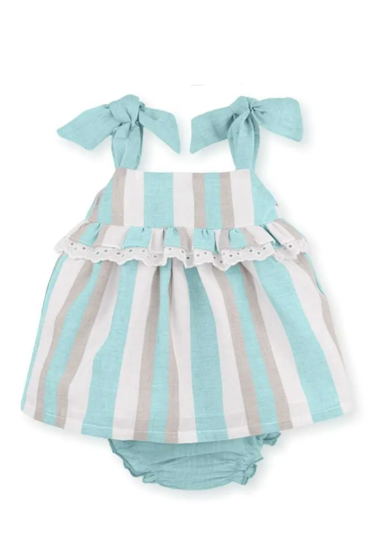 "Alessia" Striped Linen Dress & Bloomers