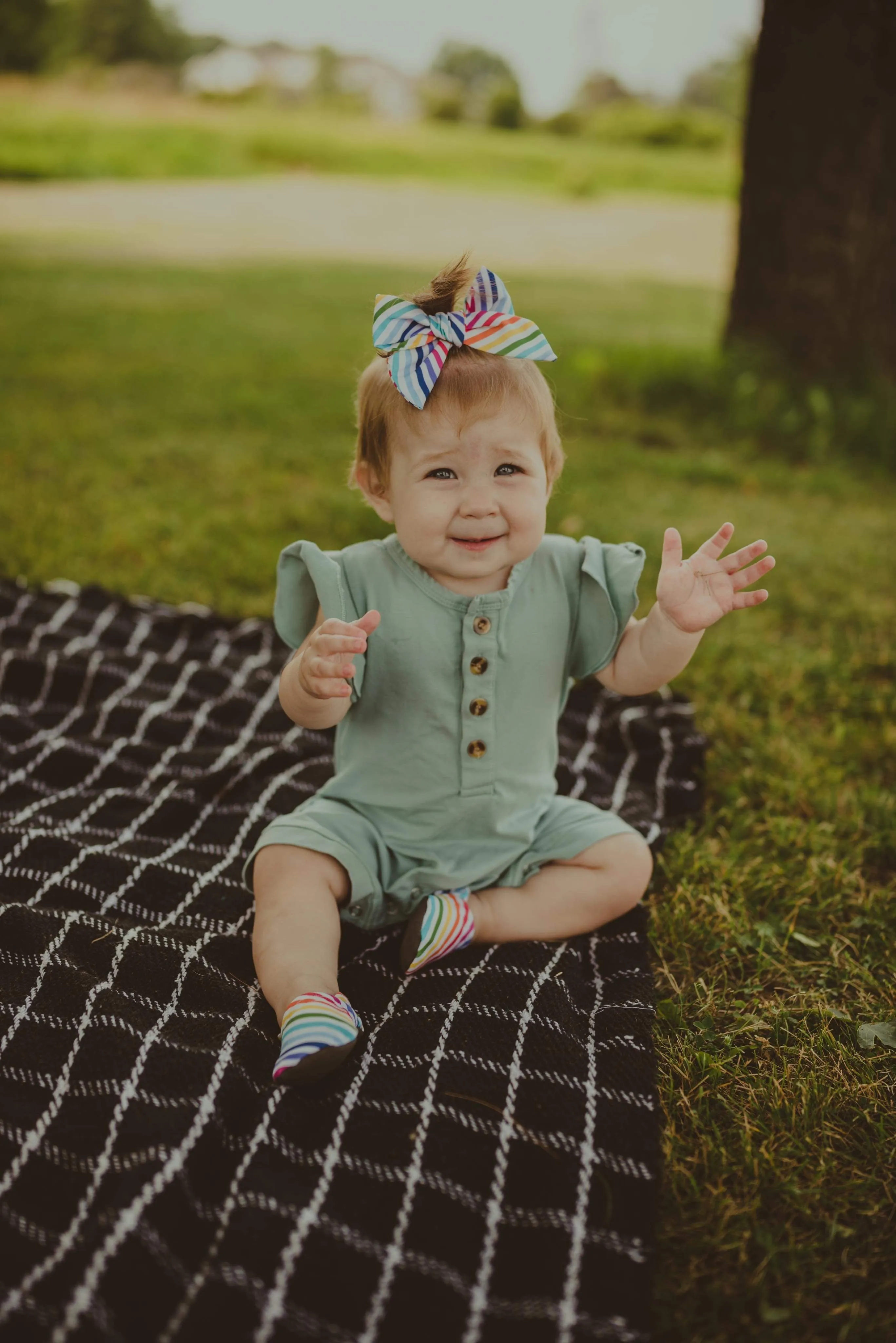 Rainbow Striped Soft Soled Baby Shoes