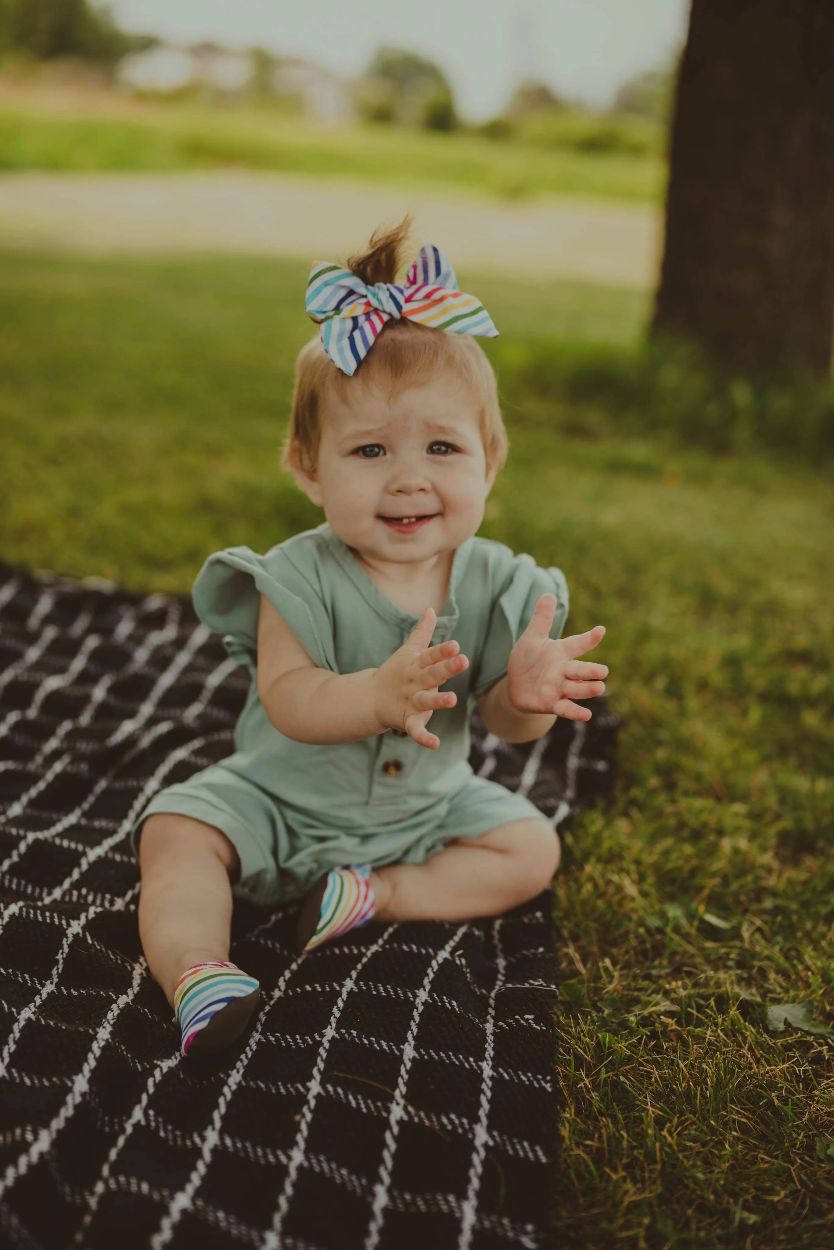 Rainbow Striped Soft Soled Baby Shoes