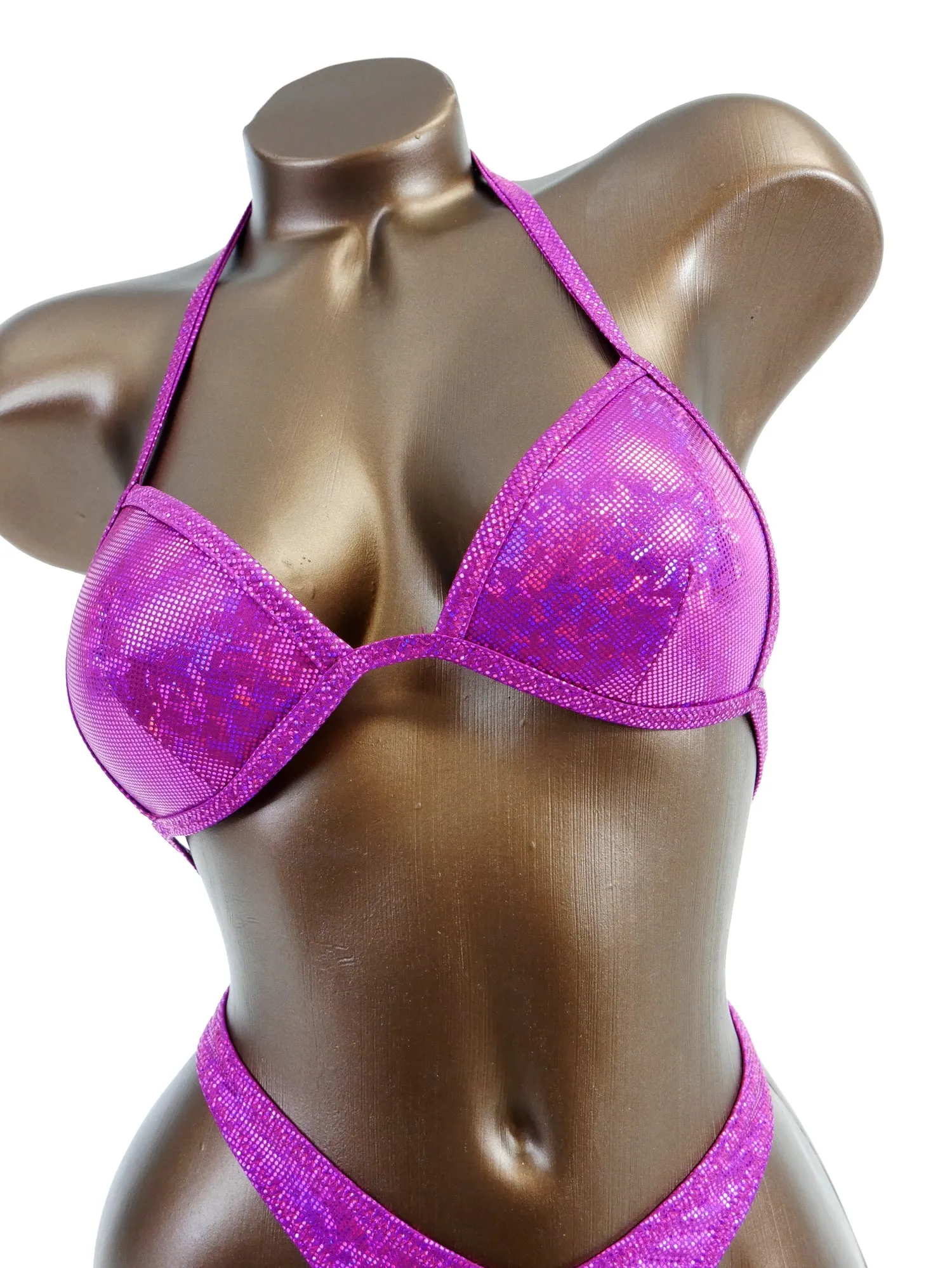 Raspberry Shattered Glass Posing Suit