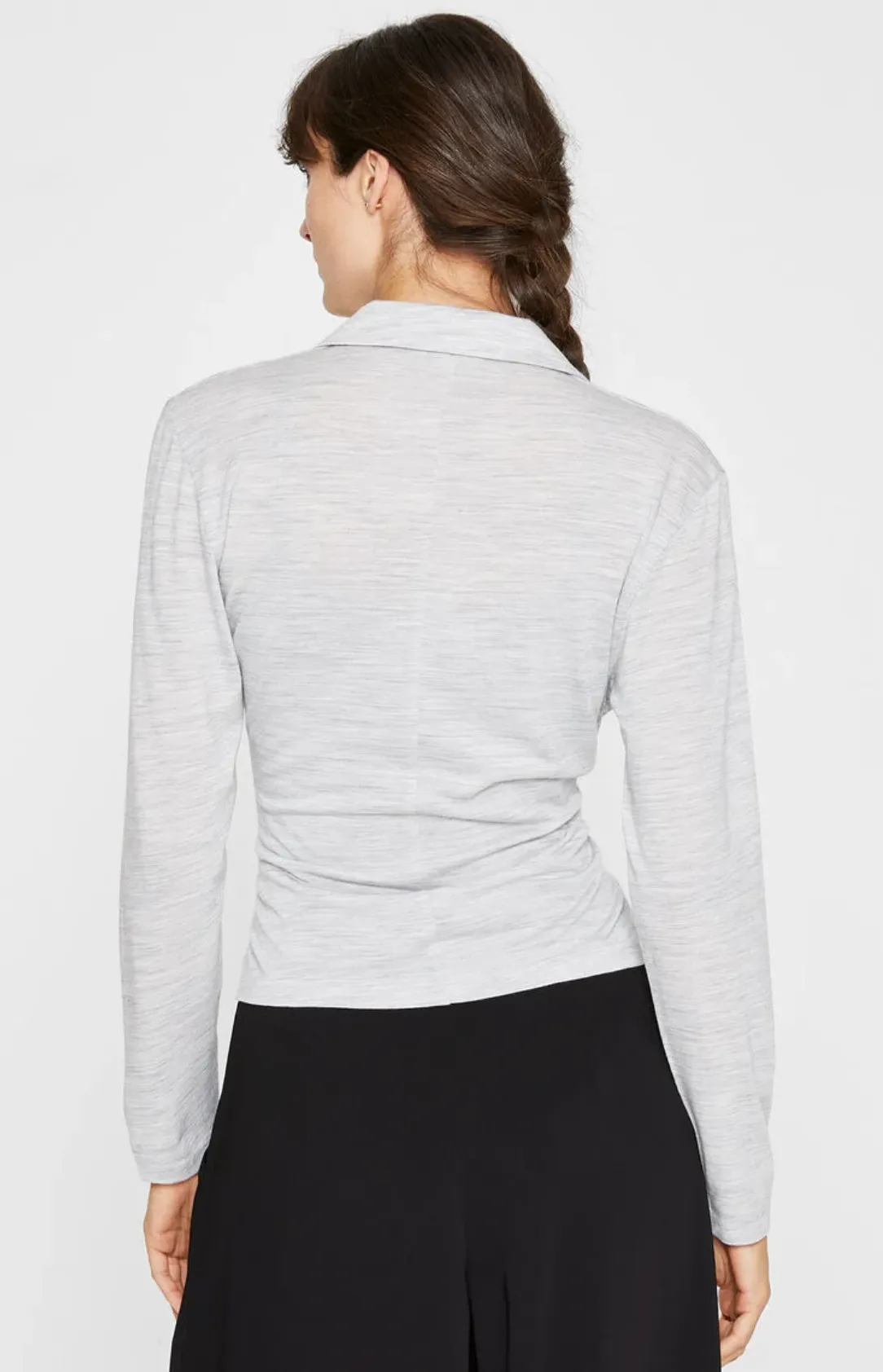 Refined Knit Wrap Top