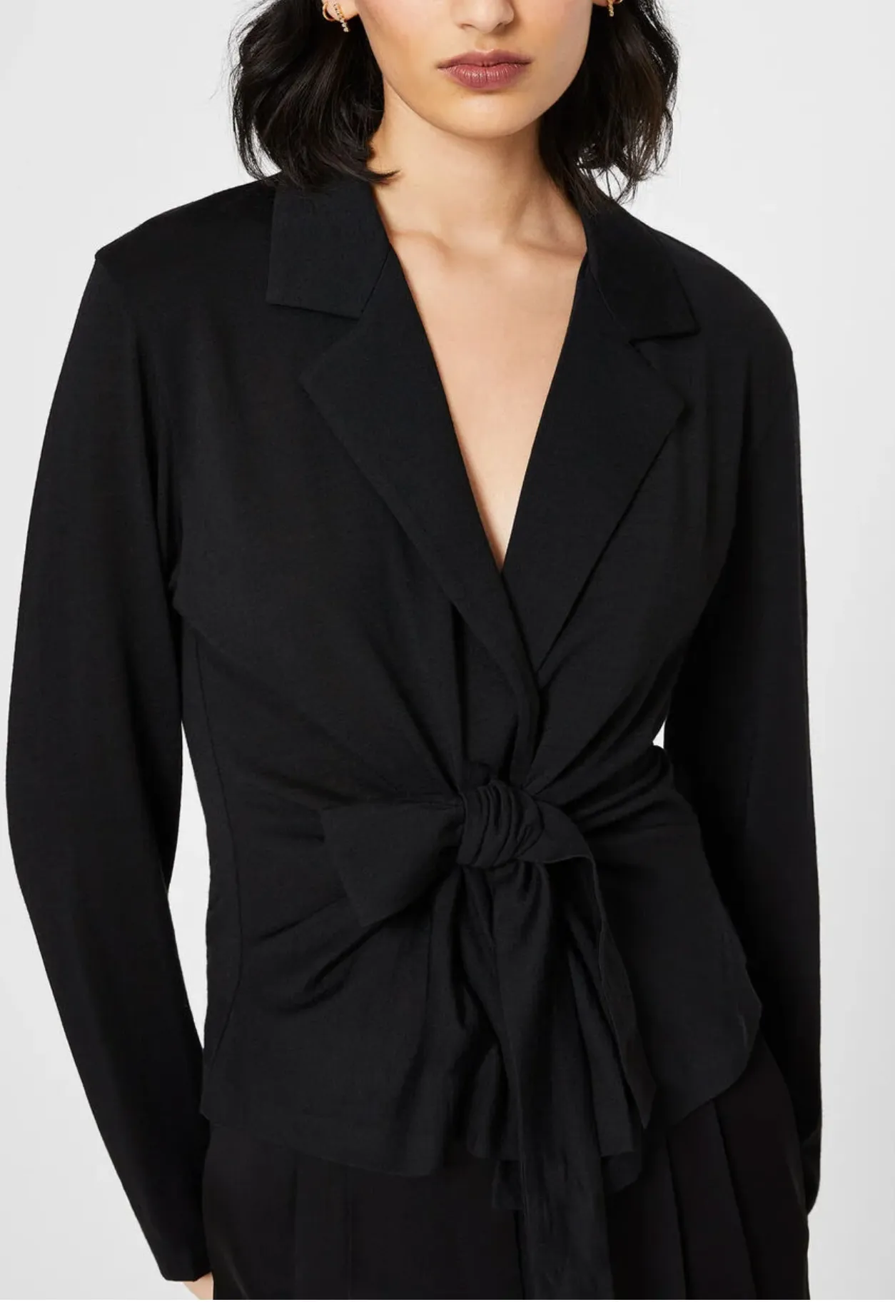 Refined Knit Wrap Top