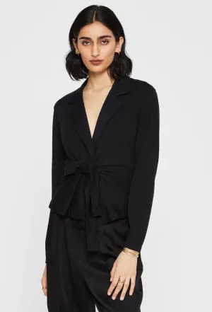 Refined Knit Wrap Top