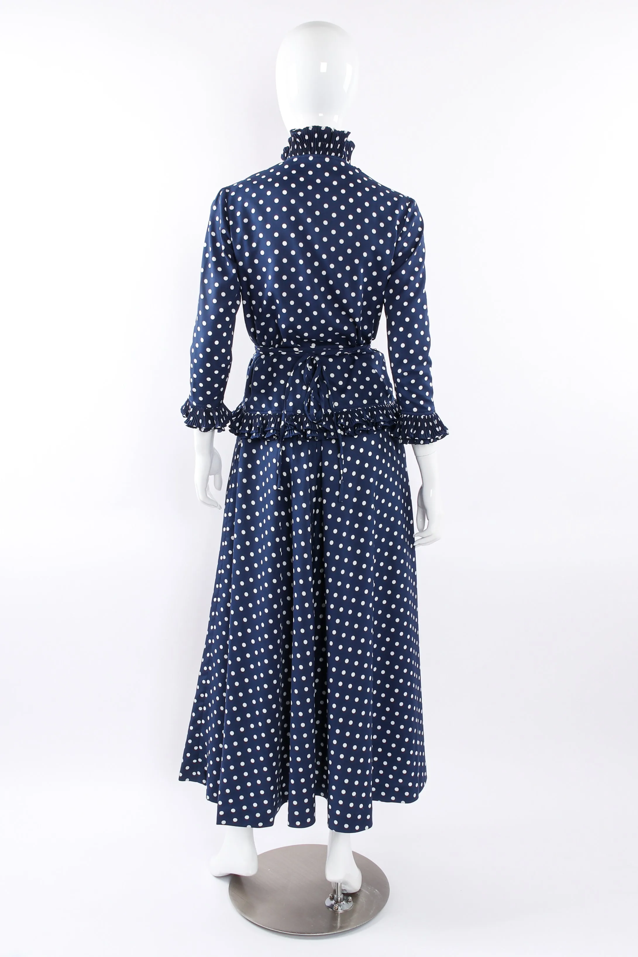 Ruffle Polka Dotted Dress & Jacket Set