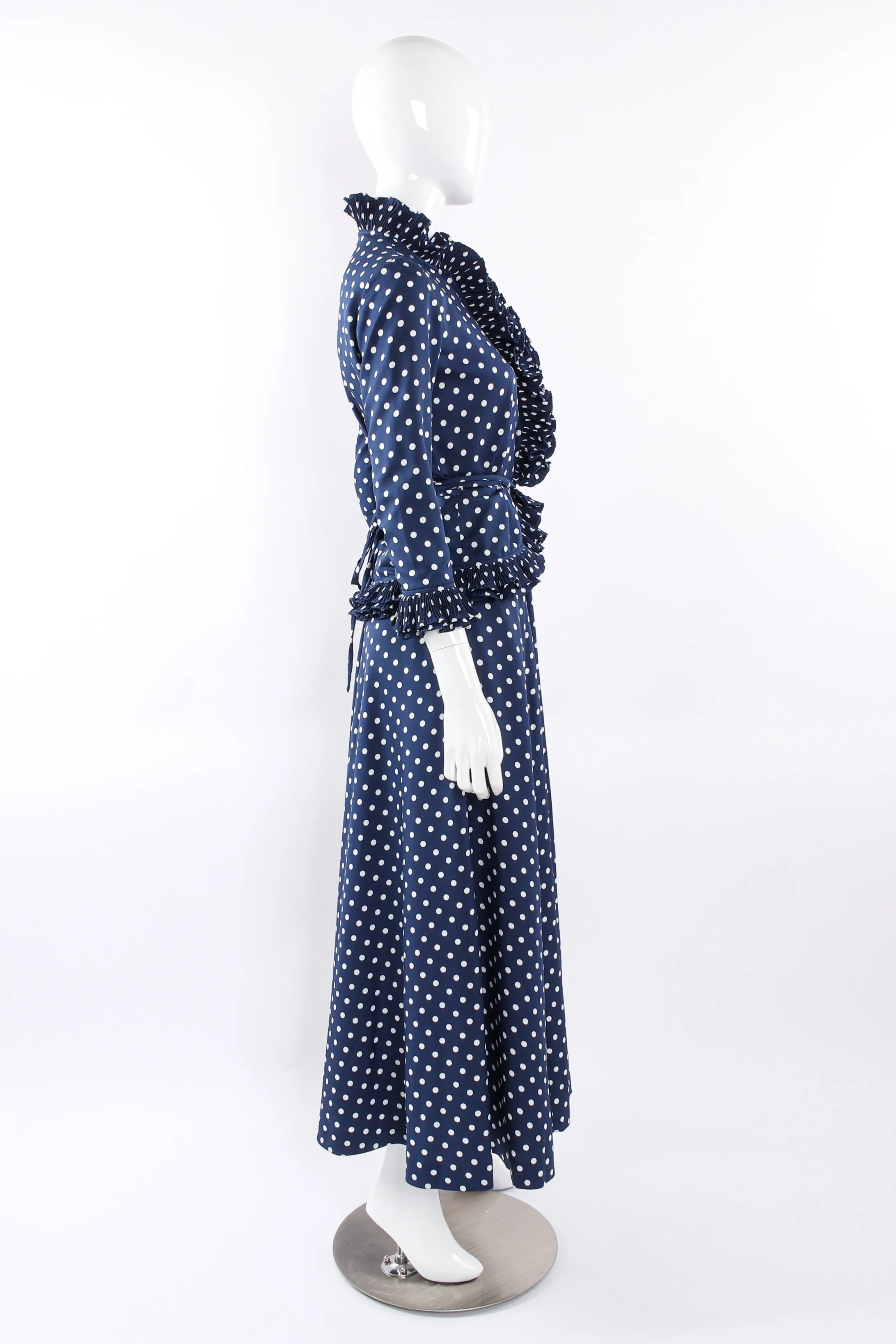 Ruffle Polka Dotted Dress & Jacket Set