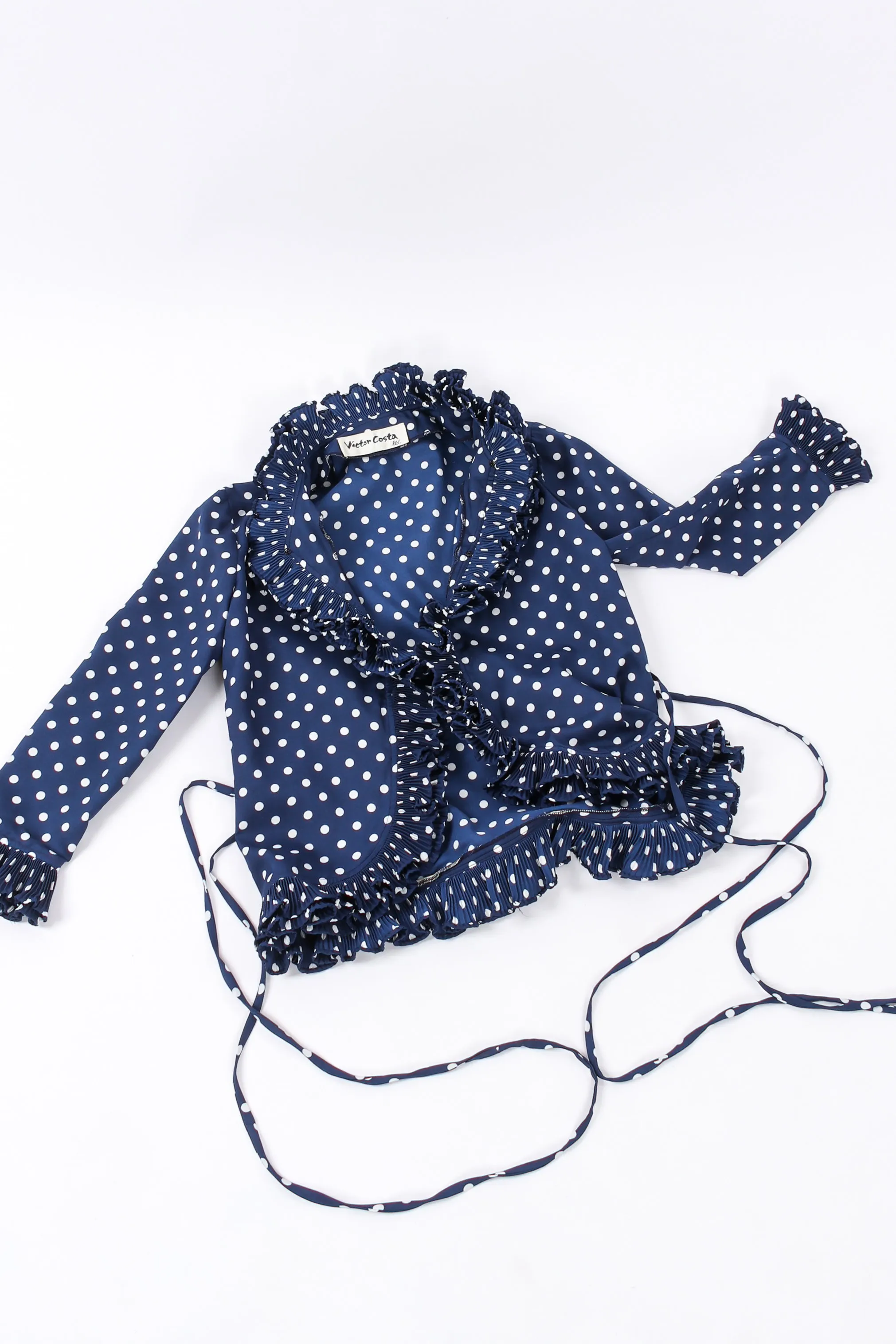 Ruffle Polka Dotted Dress & Jacket Set