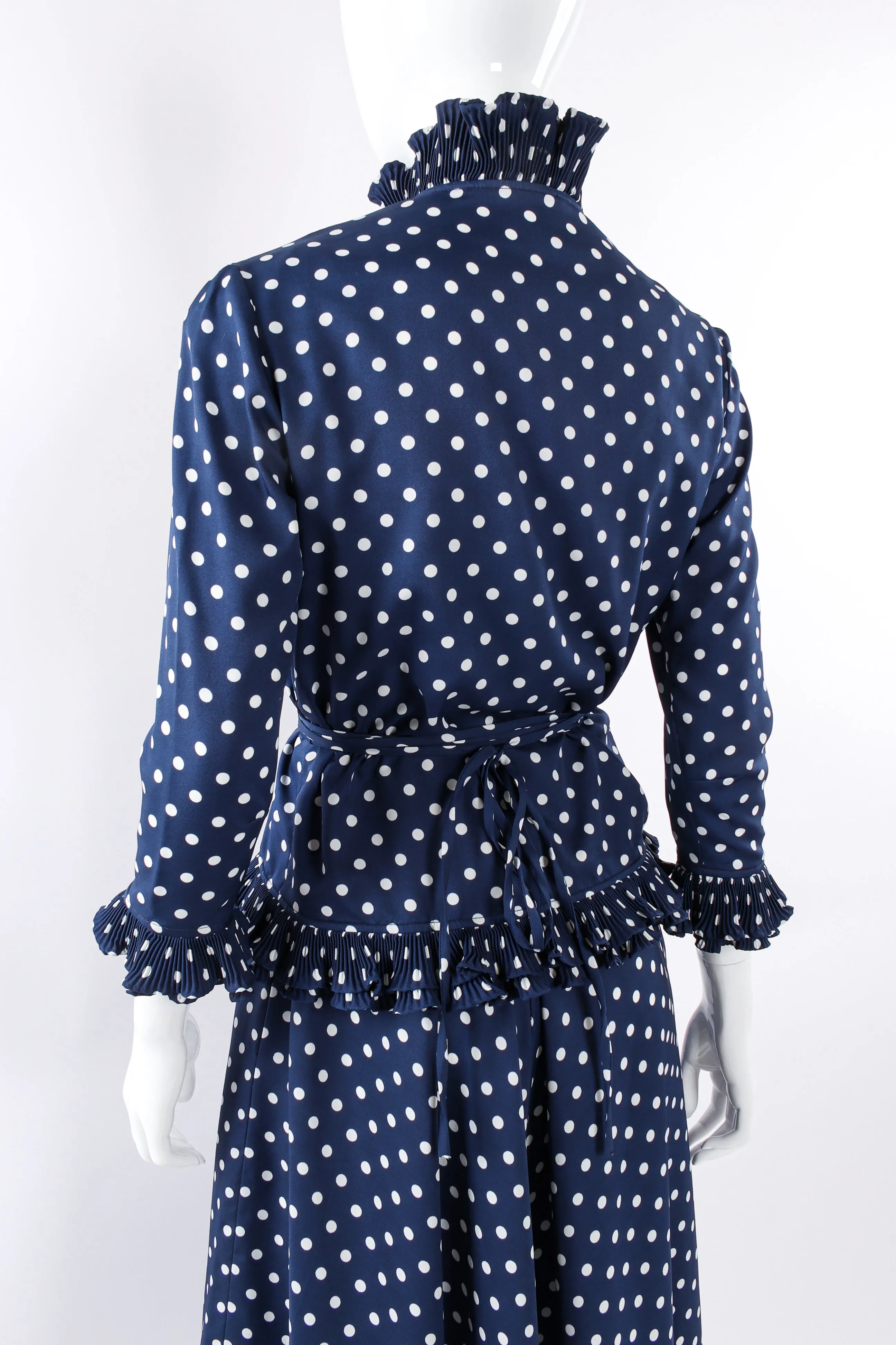 Ruffle Polka Dotted Dress & Jacket Set