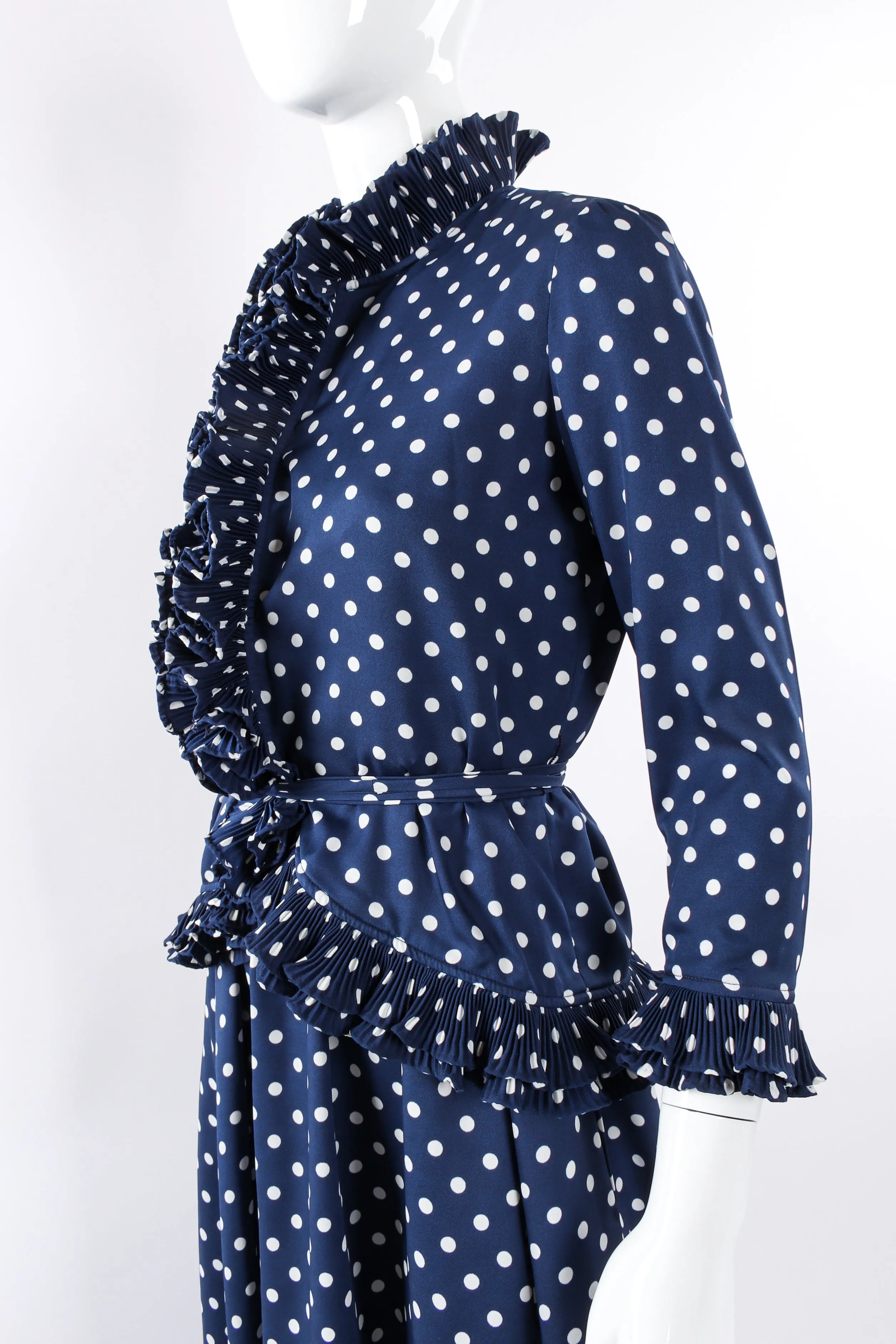 Ruffle Polka Dotted Dress & Jacket Set
