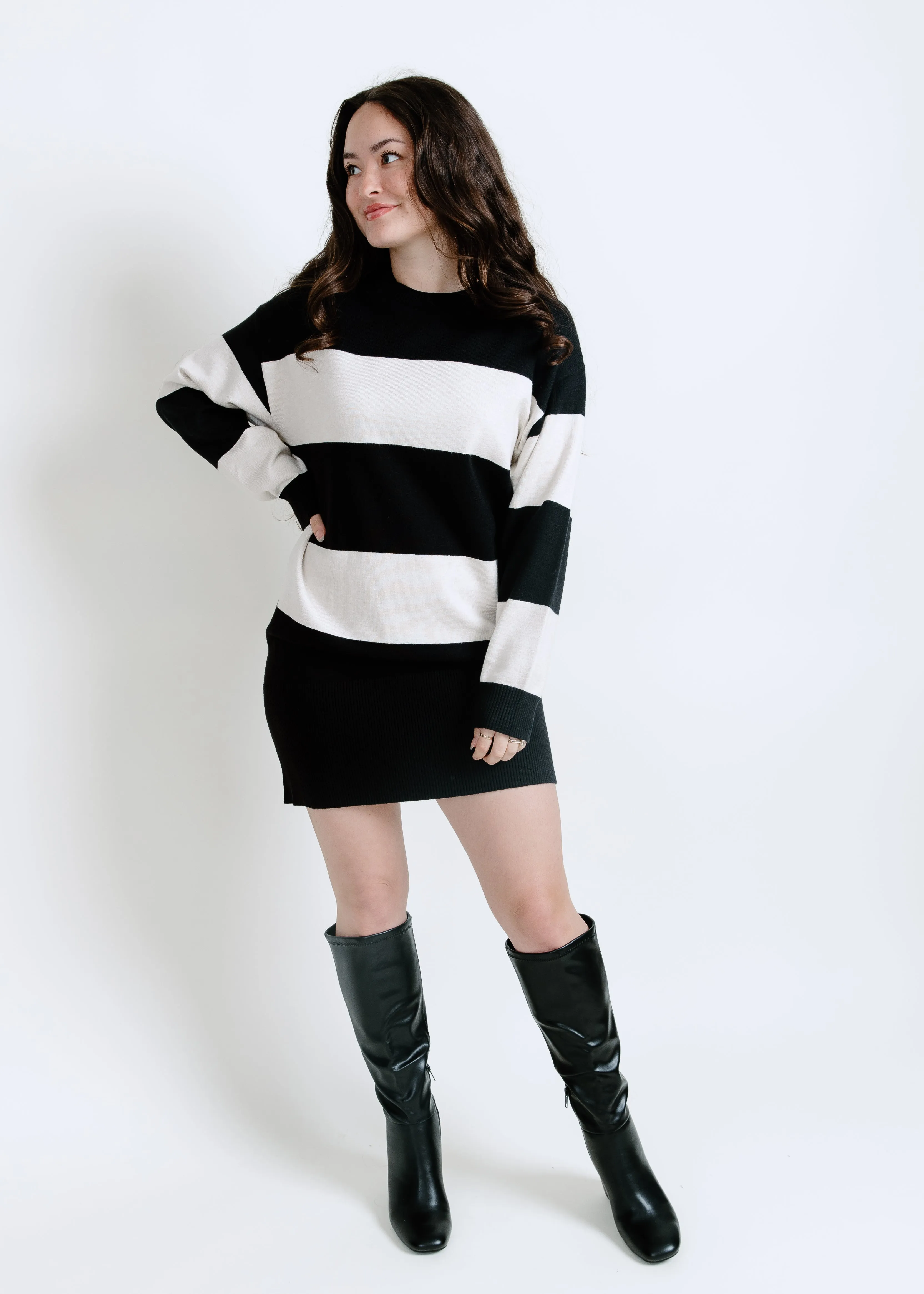 Sailor Striped Sweater Dress