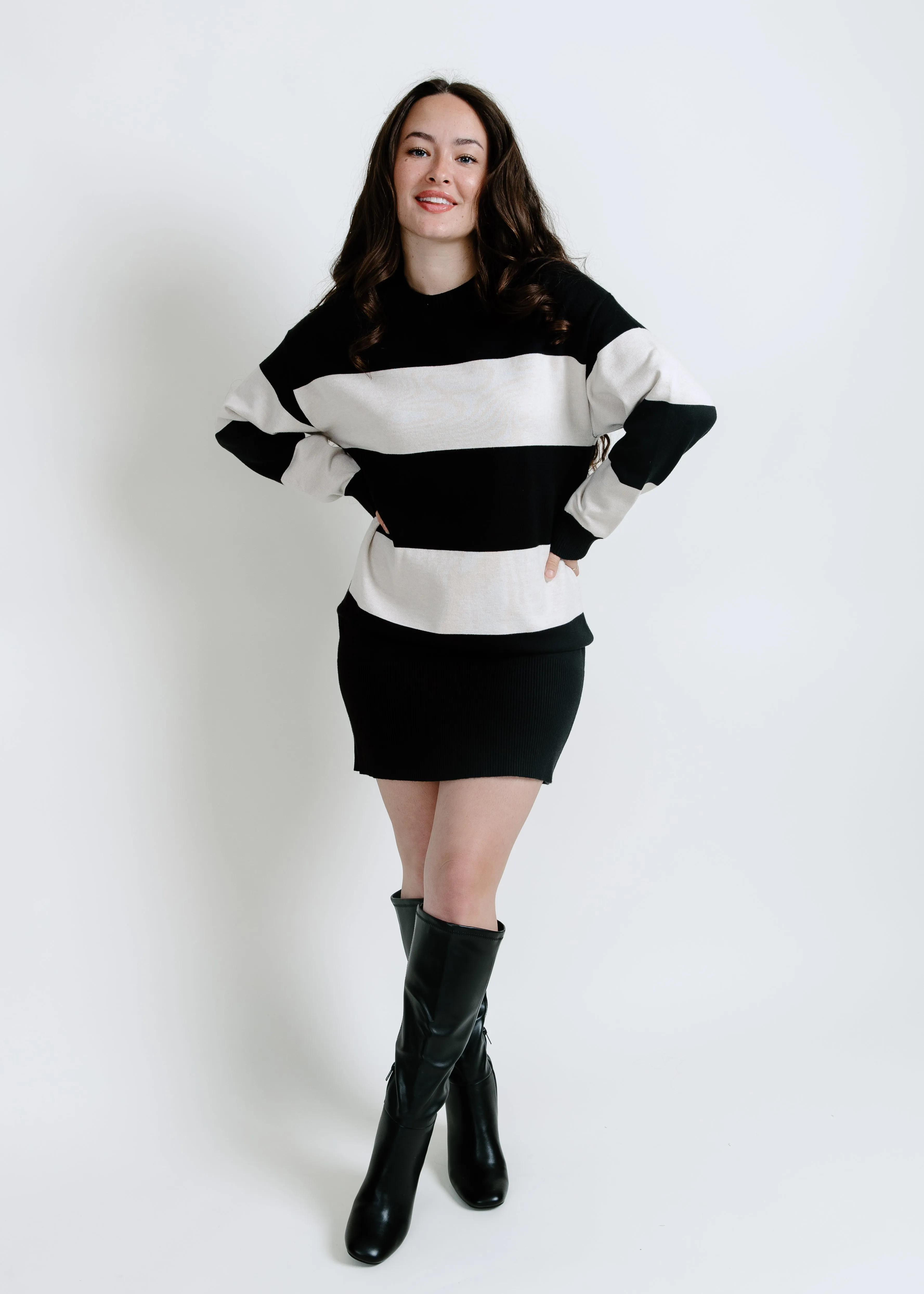 Sailor Striped Sweater Dress