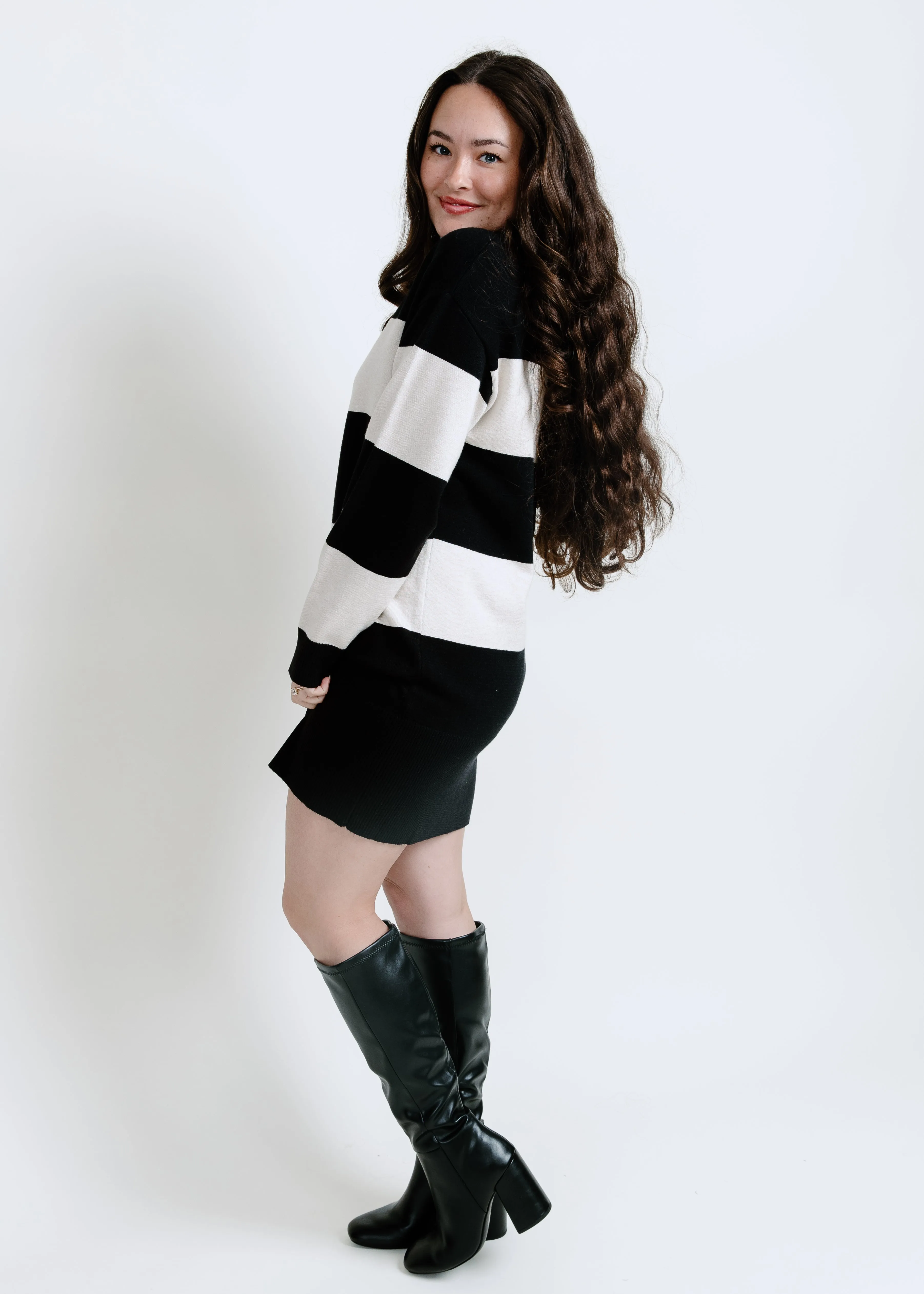 Sailor Striped Sweater Dress